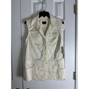 NWT Womyn Womens Modern Safari White Vest Size 6